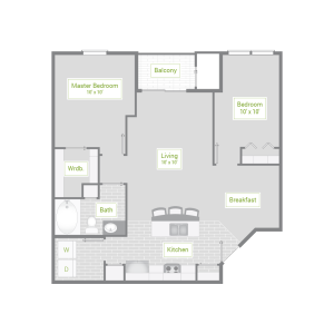 Park120 Oak Hills Apartments Floor Plan 2A